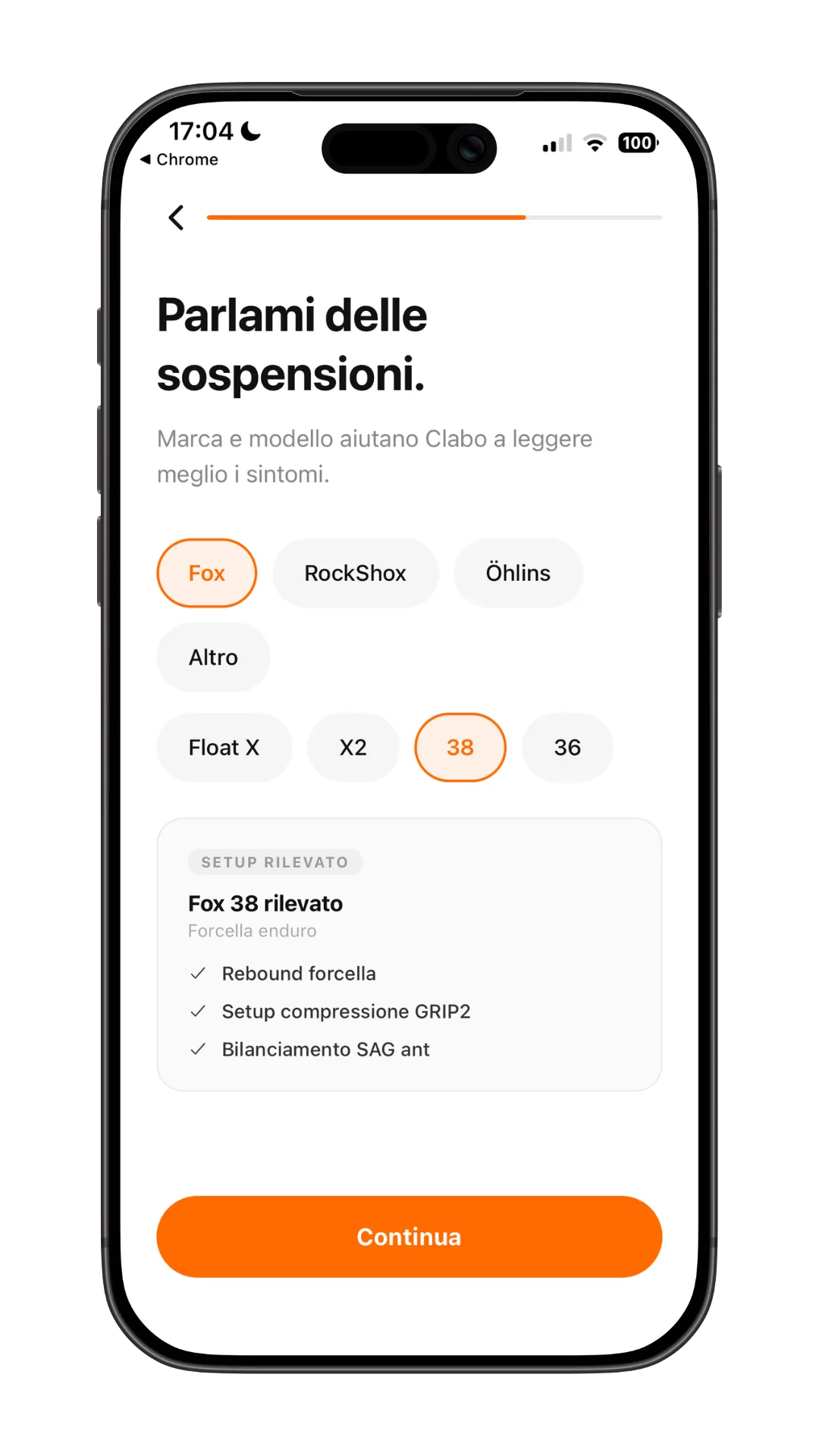 BikeClab: controllo sospensioni